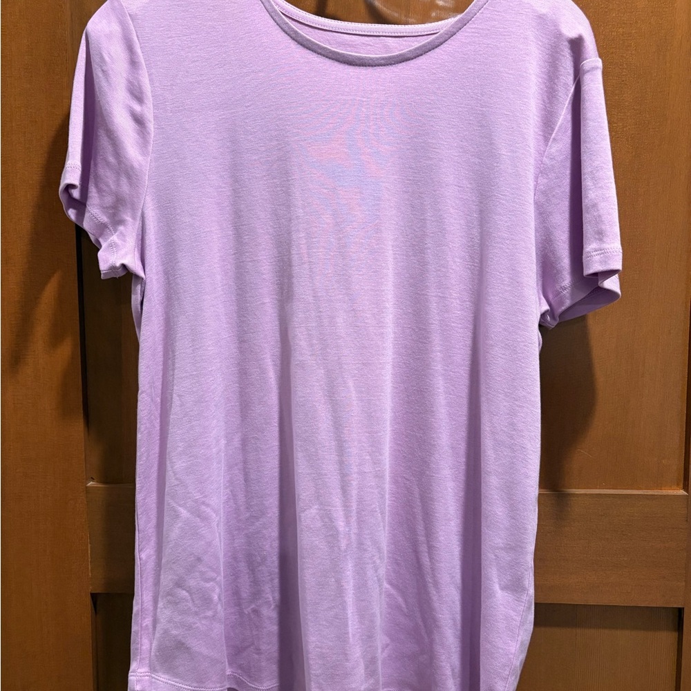 J. Jill Perfect Pima Mauve Crew Neck Tee
